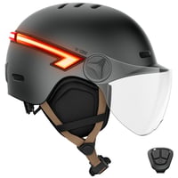 Cască pentru bicicletă și trotinetă CASR Glow LED pentru adulți - Gri, mărimea M - Cască unisex 8