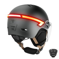 Cască pentru bicicletă și trotinetă CASR Glow LED pentru adulți - Gri, mărimea M - Cască unisex 2