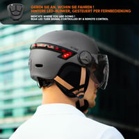 Cască pentru bicicletă și trotinetă CASR Glow LED pentru adulți - Gri, mărimea M - Cască unisex 3