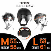 Cască pentru bicicletă și trotinetă CASR Style pentru adulți, negru, mărimea L, pentru utilizare urbană, femei și bărbați 6