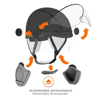 Cască pentru bicicletă și trotinetă CASR Style pentru adulți, negru, mărimea L, pentru utilizare urbană, femei și bărbați 4