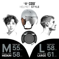 CASR Style cyklistická prilba so štítom a odnímateľnými chráničmi uší, mestská prilba pre dospelých na e-bike, kolobežku a skateboard, odvetraná, nastaviteľná, veľkosť L 5