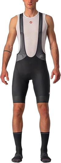 Pantaloni scurți cu bretele pentru ciclism bărbați Castelli Endurance 3 - Alb-Negru, mărimea XL 2