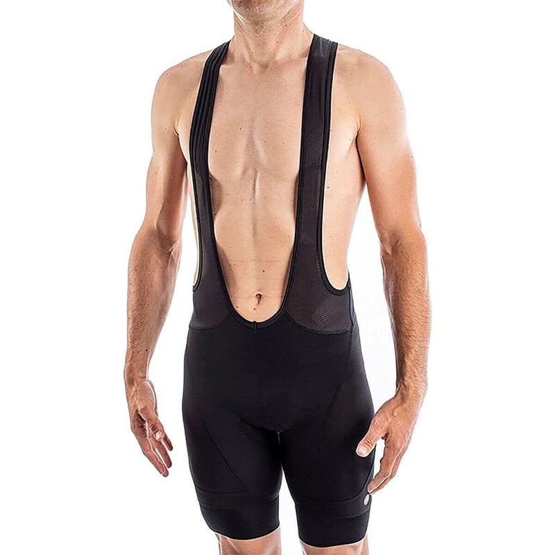 Pantaloni scurți cu bretele pentru ciclism bărbați Castelli Endurance 3 - Alb-Negru, mărimea XL