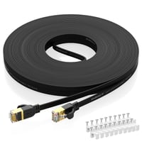 Cablu LAN Cat 7, 15m, plat, 10 Gbps, conector Ethernet RJ45 1