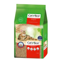 Cat's Best Original pijesak za mačke, 100% biljni pijesak koji se grudva s maksimalnom moći upijanja – prirodna neutralizacija neugodnih mirisa, 17,2 kg / 40 l 1