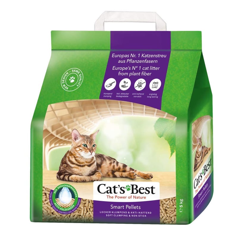 Așternut pentru pisici Cat's Best Smart Pellets 5 kg (10 litri) - Așternut peletat premium pentru pisici