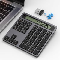 CATECK Bluetooth és 2.4G Numerikus Billentyűzet - 34 Gombos Számpad Beépített Számológéppel - Vezeték Nélküli Vékony Numpad MacBook, Windows 1