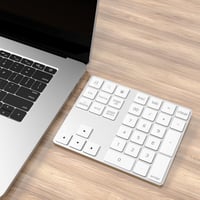 CATECK Bluetooth Numerikus Billentyűzet - 34 Gombos Vezeték Nélküli Számpad, Újratölthető, MacBook, Windows, iPad Kompatibilis, Fehér 7