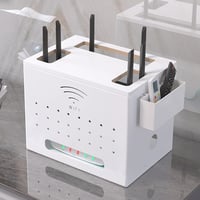Catekro WiFi Router Polc Fehér - Összecsukható Tárolódoboz, Elegáns Szobadekoráció 2