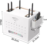 Catekro WiFi Router Polc Fehér - Összecsukható Tárolódoboz, Elegáns Szobadekoráció 5