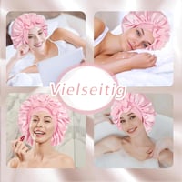 Catelves selyem éjszakai hajsapka hosszú hajhoz, állítható sávval – rózsaszín 7