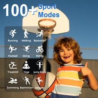 CATGIFF gyerek okosóra 100+ sportmóddal, 1,75 colos kijelző - fekete - 5-16 éves korig 4