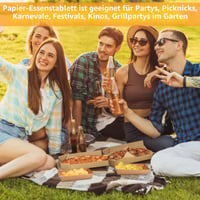 Catime 50 ks hnedé papierové misky, snack misky z kraftového papiera, tácky na párty na chipsy, šaláty, sushi, 17,2 x 7 x 3,5 cm 5