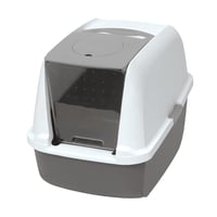 Catit Zatvoreni WC za mačke s poklopcem, sivi - 57x46,5x39 cm, kućica za mačke 1