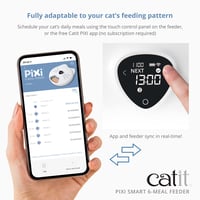 Catit PIXI Smart 6 adagos nedves macskaetető, fehér, automata időzített adagoló 3