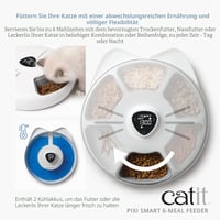 Catit PIXI Smart 6 adagos nedves macskaetető, fehér, automata időzített adagoló 2