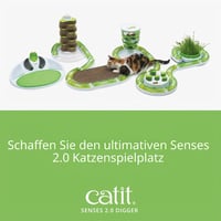 Catit Senses 2.0 Digger Interaktivna hranilica - Interaktivna igračka i dozator za mačke, bijelo-zelena 7