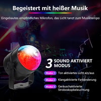CATPOWER 4 darabos Disco Gömb Fényforrás Távirányítóval, Zenére Reagáló DJ Lámpa 2