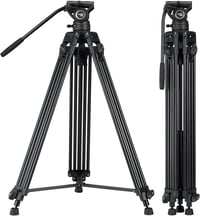 Cayer BV30 alumínium videó tripod 360° folyadék fejjel, DSLR kamerához 1