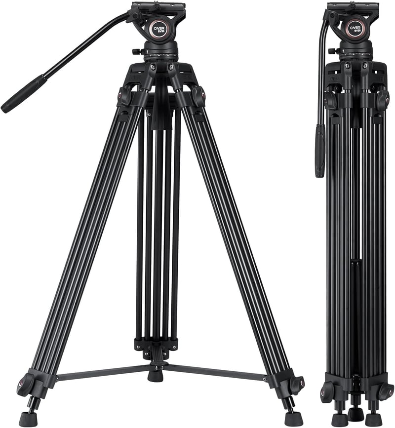 Cayer BV30 alumínium videó tripod 360° folyadék fejjel, DSLR kamerához