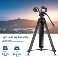 Cayer BV30 alumínium videó tripod 360° folyadék fejjel, DSLR kamerához 6