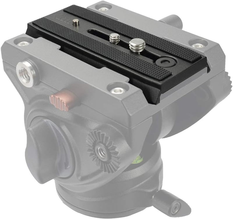 Cayer QR120 Csúszó Gyorsrögzítő Lemez 1/4"-20 & 3/8" Csavarokkal Manfrotto 501HDV 503HDV 701HDV Állványfejekhez