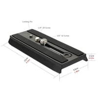 Cayer QR120 Klizna brza spojnica s vijcima 1/4"-20 i 3/8" za glave stativa Manfrotto 501HDV 503HDV 701HDV 2