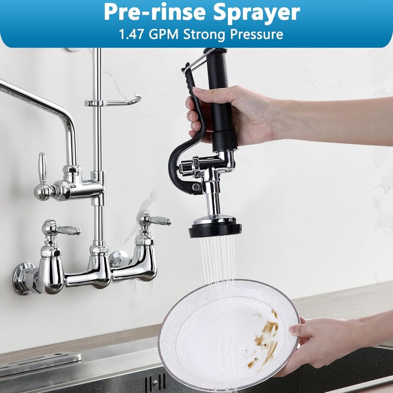 CAZACHEF Professzionális Konyhai Csaptelep Spray Funkcióval Forgó Csővel 91,5 cm