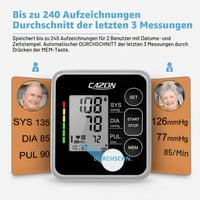 Digitálny automatický tlakomer na pažu CAZON, 2x120 pamätí, pre dvoch používateľov 3