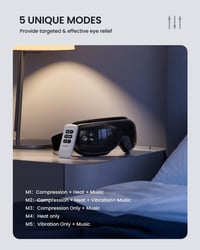 RENPHO Eyeris 1 Szemmaszírozó Készülék Melegítéssel - Bluetooth Zenével, Távirányítóval, Migrén Enyhítésre, Szemfáradtság és Száraz Szem Ell 5