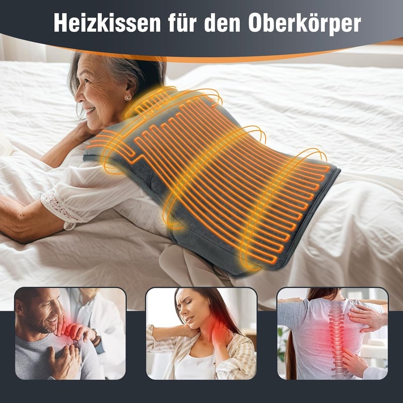 Comfytemp Infravörös Súlyozott Nyak és Vállmelegítő Párna, 1,1 kg, 6 Hőfokozat, 1-3 Órás Időzítő, 57x50 cm, Mosható 
