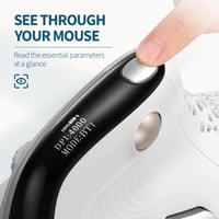 DeLUX Seeker Fehér Ergonomikus Egér OLED Kijelzővel, 7200 DPI, 4 Eszközhöz 2