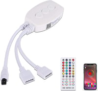 ALED LIGHT Bluetooth LED Szalag Vezérlő 12V - RGB LED Szalaghoz 40 Gombos IR Távirányítóval - Okostelefon Applikációs Vezérlés iOS és Androi 1