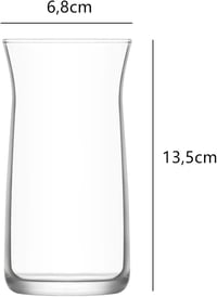 UNISHOP 6 db-os átlátszó üveg pohár szett, 37 cl-es, mosogatógépben mosható 2
