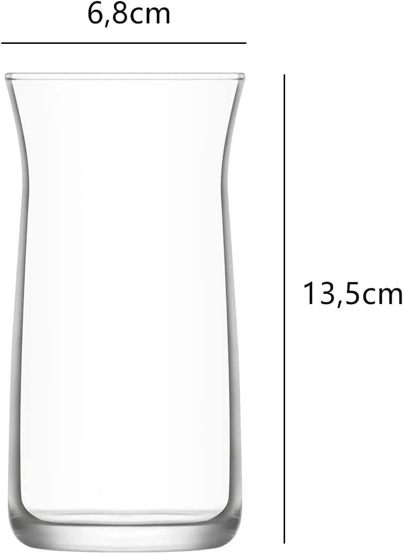 UNISHOP 6 db-os átlátszó üveg pohár szett, 37 cl-es, mosogatógépben mosható