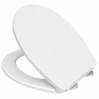 SURFOU WC-ülőke lágyan záródó mechanizmussal, duroplast, O alakú, fehér – tartozékok nélkül (újszerű) (állapot: lásd a 2. képet) 1