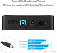 Salcar USB 3.0 külső merevlemez ház 3,5" SATA SSD és HDD-hez, 12V 2A tápegységgel 5