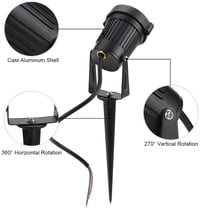 Aulyun 4 db-os 5W COB LED kerti lámpa szett, földbe szúrható, vízálló 7