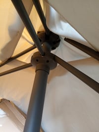 Umbrelă de soare pentru grădină Schneider Sevilla, gri argintiu, 240x140 cm, dreptunghiulară, cadru din oțel — fără conector din plastic rupt (stare: vezi a doua imagine) 3