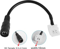 PNGKNYOCN LED szalag csatlakozó klipsz, 10db, forrasztás nélküli, DC 5,5x2,1mm 2