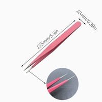 Profi szempilla csipesz szett - 2 db egyenes és hajlított végű csipesz műszempilla felhelyezéshez 3