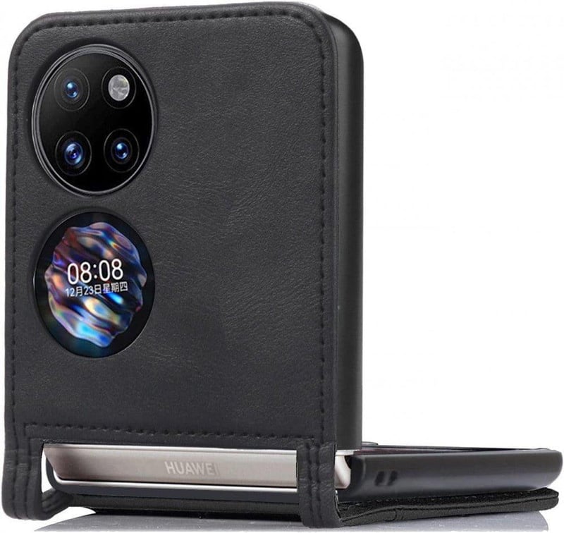 Huawei P50 Prémium Bőr Flip Tok - Kártyatartós, Állványos, Mágneszáras