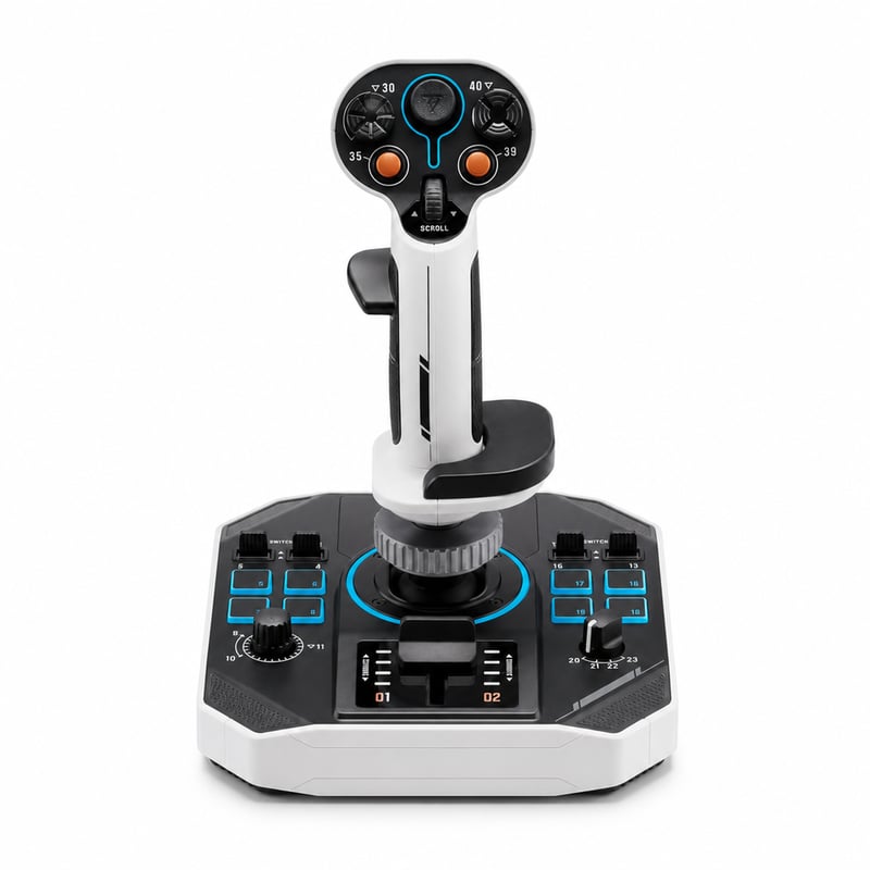 Letecký joystick Thrustmaster Sol-R 1 pre PC – prestaviteľný na pravú ruku bez nutnosti použitia náradia (stav: pozri 2. obrázok)