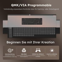 RK ROYAL KLUDGE R65 Mechanikus Gamer Billentyűzet - 60% Kompakt, Vezeték Nélküli, RGB, PBT Keycaps, QWERTZ, Hot Swap Linear Switches, 3 Csat 8