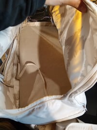 Prepravná taška pre psov LARKSON Tjark pre malých psov do 12 kg, béžová, cestovná taška pre psov a mačky vhodná do lietadla, používaná 2