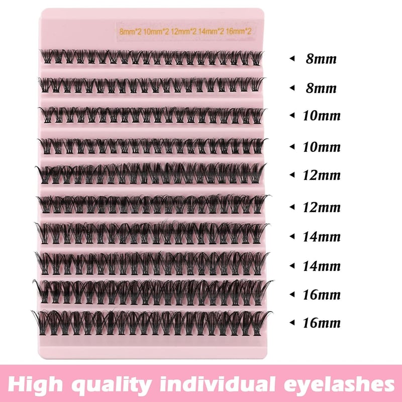 Poiuyoiu 40D Újrahasználható Műszempilla Szett - Természetes Hatású, Vegyes Hosszúságú (8-16mm)