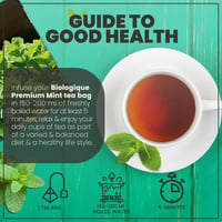 BIOLOGIQUE Prémium Méregtelenítő Mentatea - 40db Koffeinmentes, Antioxidáns Teafilter 4