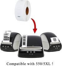 Molabel visszaküldési címke tekercs - Dymo LabelWriter 550 nyomtatókhoz - 6x500 db 2