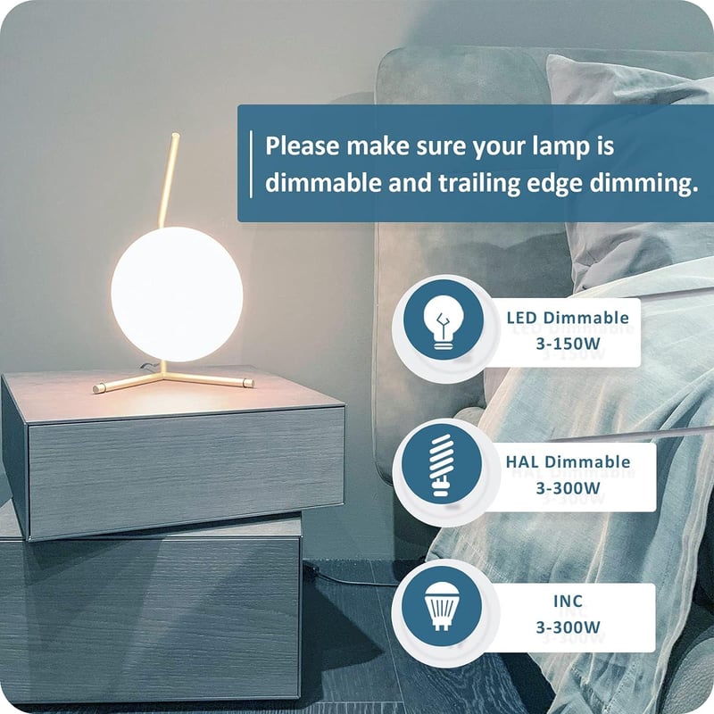 Zigtiger Fekete LED és Halogén Dimmer Kapcsoló